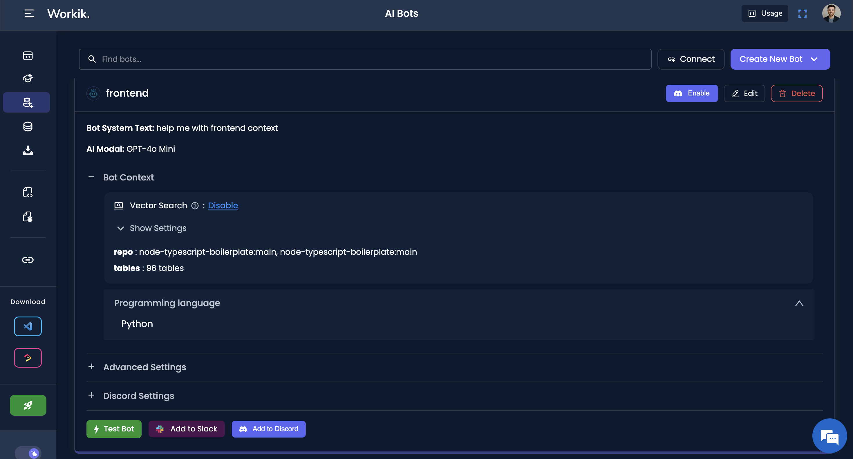 Adding tech context to generate ai code